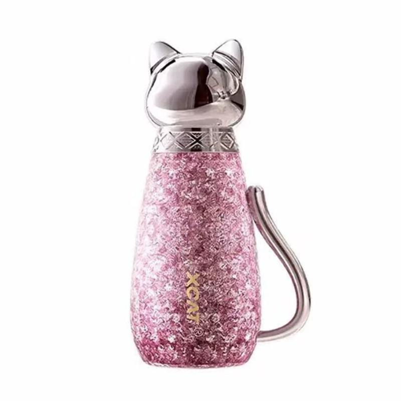 Mountain Cat Compact and Portable Sippy Titanium Mug - Image 3