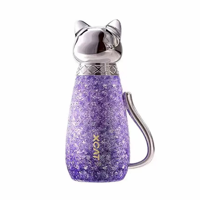 Mountain Cat Compact and Portable Sippy Titanium Mug - Image 4