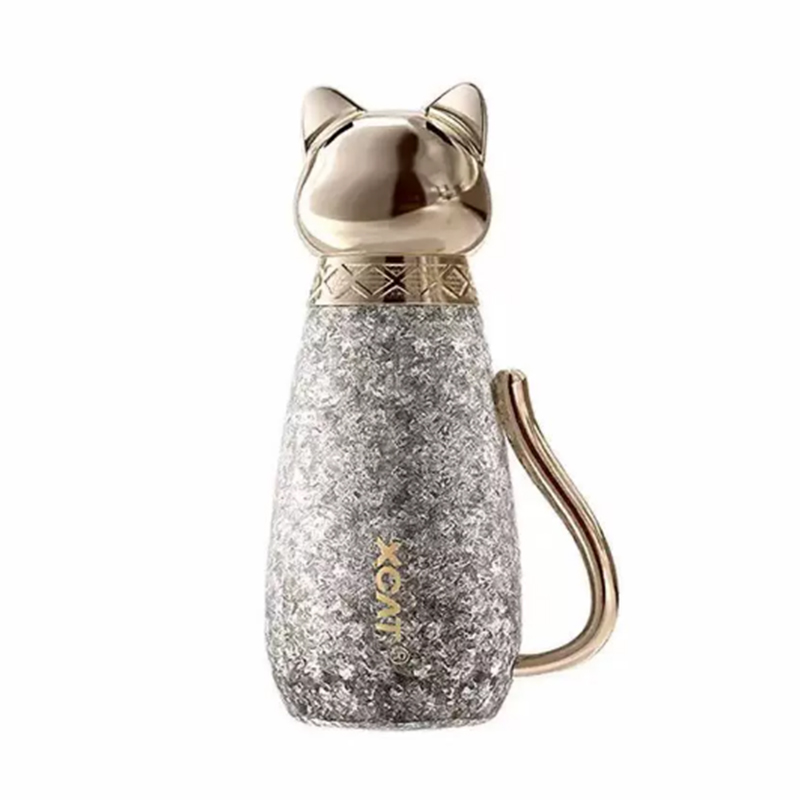 Mountain Cat Compact and Portable Sippy Titanium Mug - Image 5