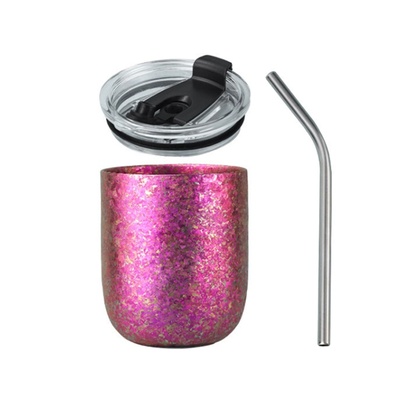 Large ice flower Double-Layer Pure Titanium Beer Mug 260ml - Image 3