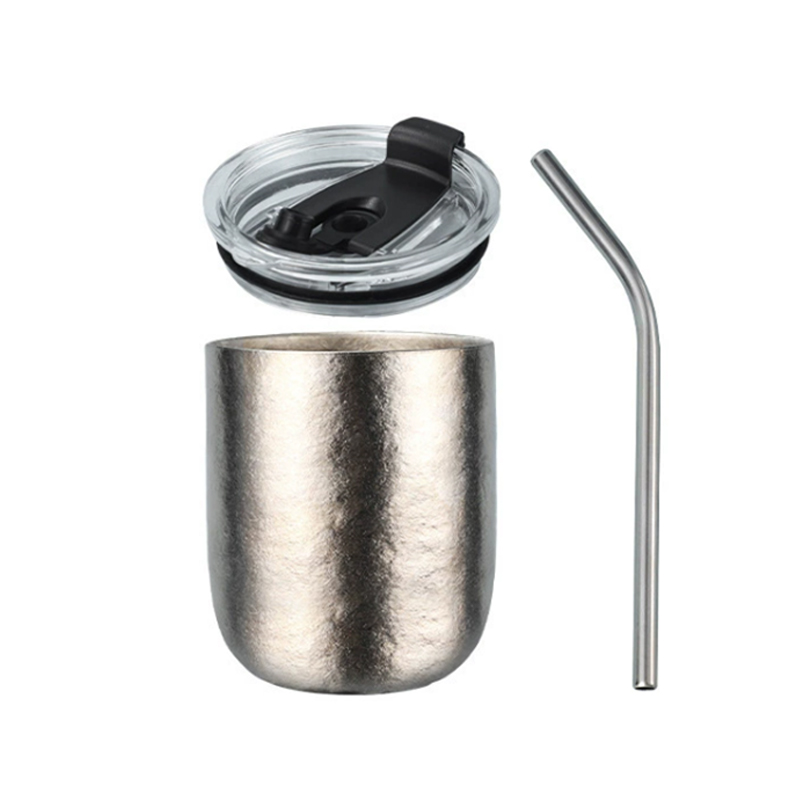 Large ice flower Double-Layer Pure Titanium Beer Mug 260ml - Image 5