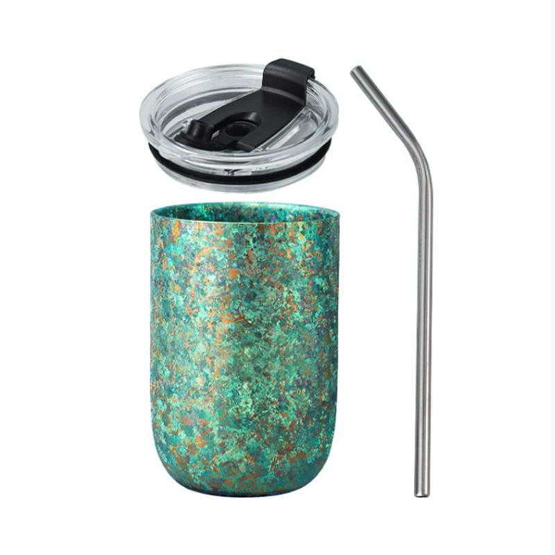 Large ice flower Double-Layer Pure Titanium Beer Mug 360ml - Image 3