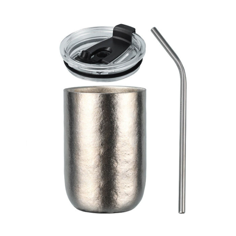 Large ice flower Double-Layer Pure Titanium Beer Mug 360ml - Image 4