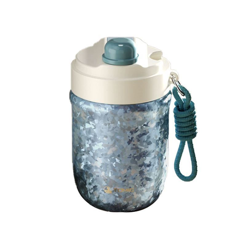 Pure Titanium Cute Coffee Tumbler With Straw